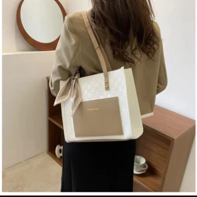 PU Leather Tote Bag Casual Gentle Shoulder Bag secondary