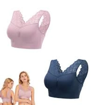 Imported Breathable Push Up Soft Bra for Women Blue