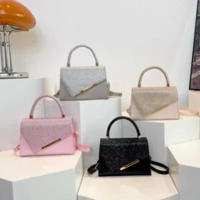 Women'S Synthetic Crossbody Bag - Elegant Small Square Purse Bags