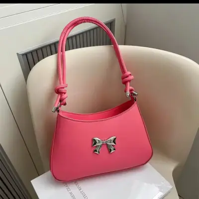 Premium PU Leather Women’s Handbag – Cute Bow Clutch Shoulder Bag for Shopping, Travel & Everyday Use secondary