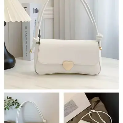Women’s Shoulder Love Button Purse Bags Casual Korean Handbags secondary