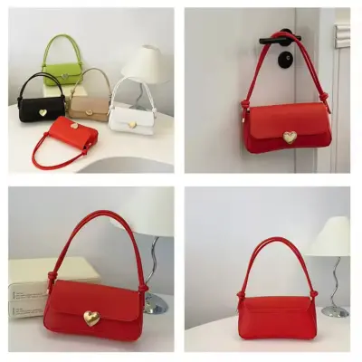 Women’s Shoulder Love Button Purse Bags Casual Korean Handbags