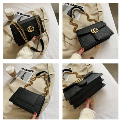 Korean Style Fashionable Square Shoulder All-match Crossbody Leather Bags secondary