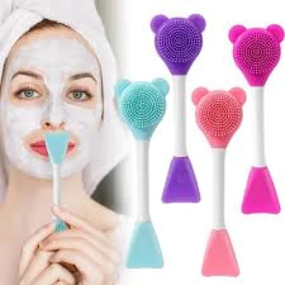 Silicone brush double-head face wash brush facial mask brush skin face cleaning makeup tool