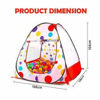 Tent Play House Toy With 50 Ball Set for Kids- Multicolor secondary