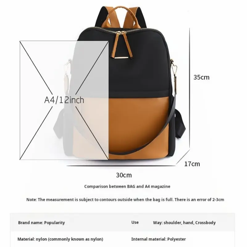 Waterproof Nylon Back Pack Women Business Laptop Backpacks Ladies Bagpack Travel Rucksack Large Capacity School Bag for Girls