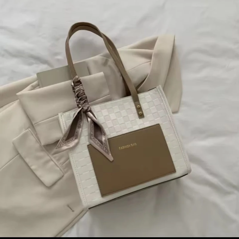 PU Leather Tote Bag Casual Gentle Shoulder Bag