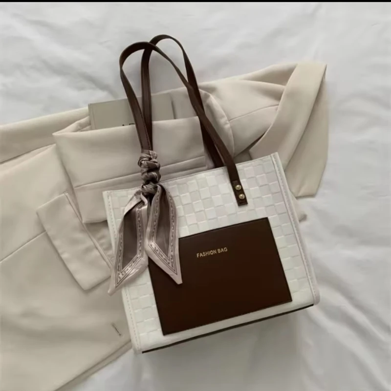 PU Leather Tote Bag Casual Gentle Shoulder Bag