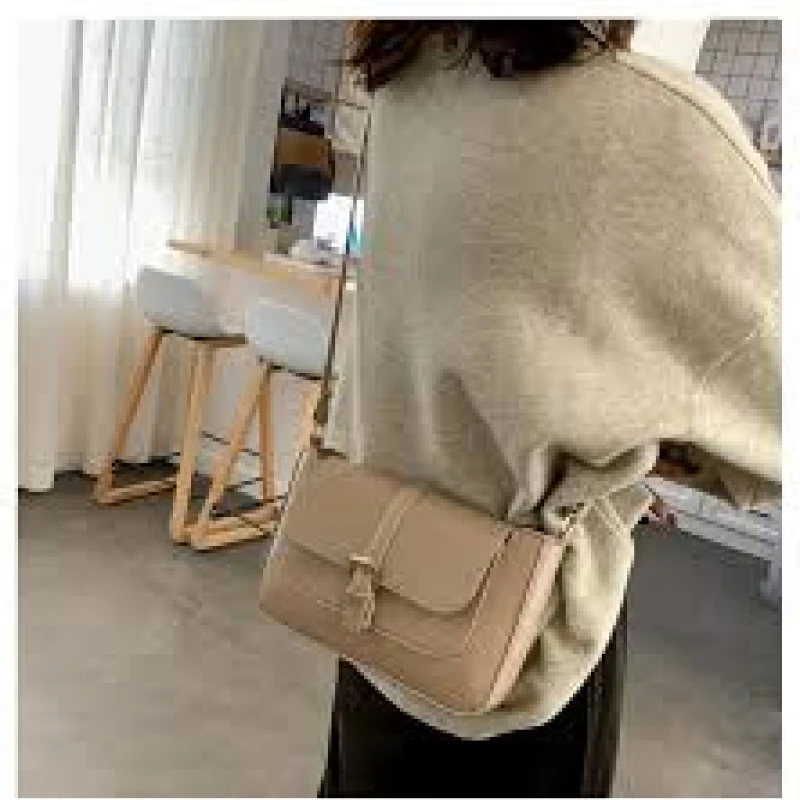 PU Leather Square Bag Solid Color Crossbody Shoulder Bag