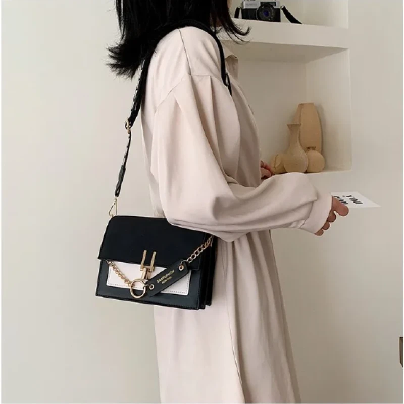 Retro Wide Strap Messenger Bag Female Travel Handbags and Purses