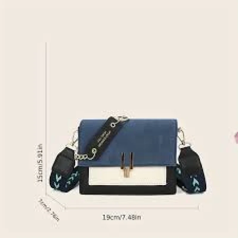 Retro Wide Strap Messenger Bag Female Travel Handbags and Purses