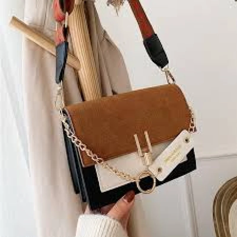 Retro Wide Strap Messenger Bag Female Travel Handbags and Purses