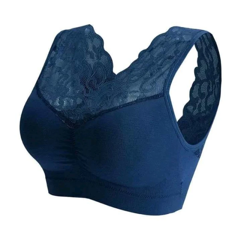Imported Breathable Push Up Soft Bra for Women Blue