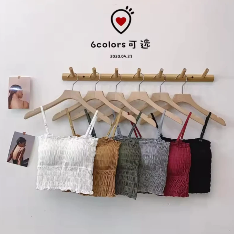 Tank Top Slim Tube Sleeveless Cropped Vest for Women